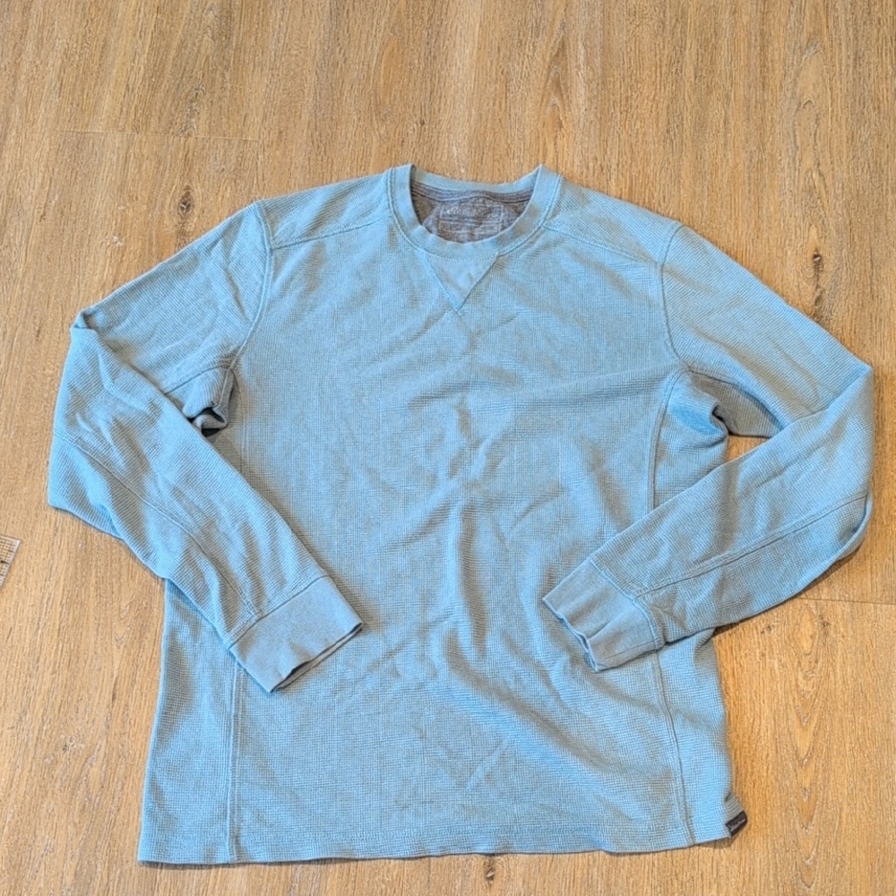 Eddie Bauer Light Blue Waffle Long Sleeve